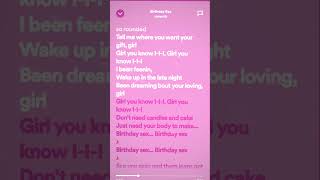 Jeremih  Birthday Sex Speed UpLyrics [upl. by Schrick]