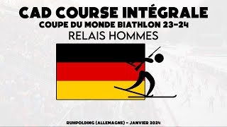 Biathlon  Relais Hommes  Ruhpolding Allemagne  Coupe du Monde 2324  Replay CAD 12012024 [upl. by Reuven]