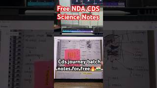 NDA and CDS Science Notes  CDS JOUrNEY Batch Notes 🇮🇳🔥❤️ pdf me naam chahiye bs [upl. by Leighton]