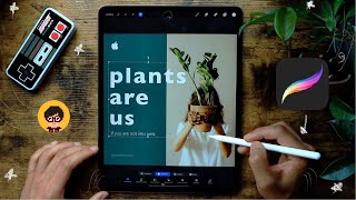 🌱 How to design a Social Media post using Procreate and Ipad Pro 2020 [upl. by Slavic]