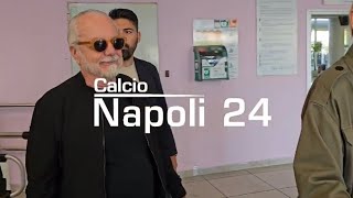 De Laurentiis torna a Napoli reagisce così alla domanda su Conte ✈️ [upl. by Prinz]