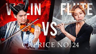 Which sounds better Violin vs Flute ⚔️ PAGANINI CAPRICE No 24 [upl. by Delphine]