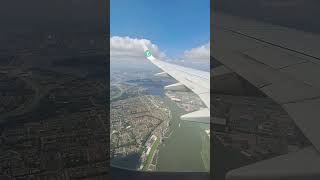 Landing transavia at Rotterdam mooie vliegroute over Rotterdam en ridderkerk en nesselande [upl. by Bubb]