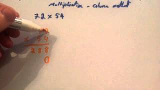 Multiplication column method  Corbettmaths [upl. by Sucramaj651]