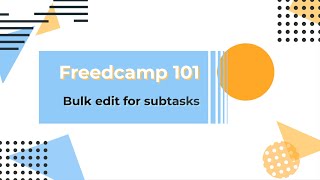 Bulk move tasks amp subtasks [upl. by Tabbitha135]