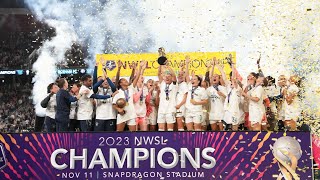 CONGRATSGOTHAM FC NWSL Champions Inside Snapdragon Stadium Trophy CelebrationsGoal Locker Room [upl. by Brindell]