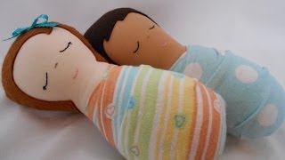 How to Make a Simple Handmade Doll  Cloth Doll Baby [upl. by Arabela]