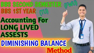 Depreciation ।। Diminishing Balance Method ।। BBS First YearTU ।। BBS Second Semester FWU [upl. by Chladek]