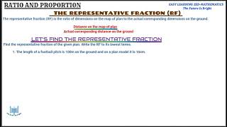 The representative fraction RF [upl. by Dyraj]