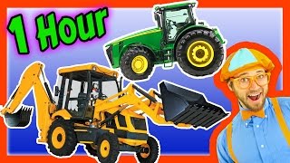 Colors Song Nursery Rhymes Learn to Count for Toddlers– Tractor Backhoe Collection for kids–1 Hour [upl. by Spain]