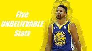 Five INCREDIBLE Stephen Curry Stats  2018 [upl. by Aylsworth794]