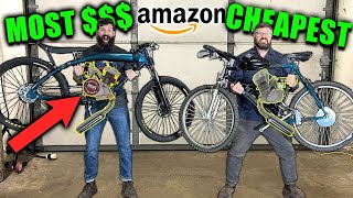 I Bought the Cheapest and Most Expensive Motorized Bike kits from Amazon [upl. by Burleigh]