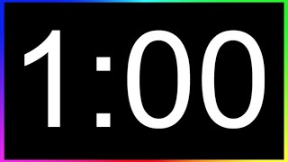 Minuteur 1min ALARME🚨 Compte à Rebours 1 Minute Minuterie 1 Minute Décompte 1min [upl. by Beilul394]