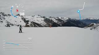 🏎️⛷️Valmorel  topping at 78 kmh on the Arenouillaz Biollène slope 🔵 [upl. by Jasmin]