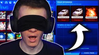 Blind Trading With ALL TITANIUM WHITE Items In Rocket League [upl. by Hajar]