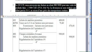 233 Régularisation des charges et des produits Application 1 [upl. by Krever185]