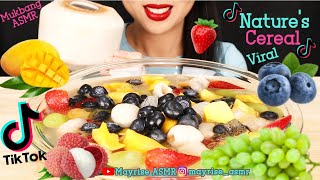 ASMR NATURES CEREAL TIK TOK VIRAL FOOD  FRESH FRUITS  COCONUT  MUKBANG EATING SHOW  MAYRISE ASMR [upl. by Elly287]