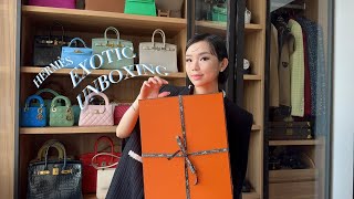 HERMÈS TOKYO SCORE EXOTIC UNBOXING BIRKIN OR KELLY  WILLABELLE ONG [upl. by Bush]