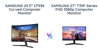 🖥️ Samsung 235” CF396 vs 27” T35F 😮 [upl. by Ilahsiav]