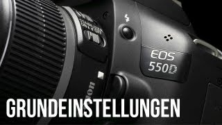 Canon EOS 550D Grundeinstellungen MF und ISO  SidePortde [upl. by Ijat]