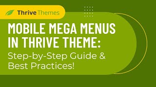 Mobile Mega Menu for Thrive Themes [upl. by Reeher]