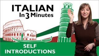 Learn Italian  Italian Self Introductions [upl. by Dutchman]