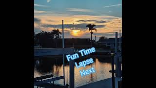 Sunset at Our VRBO in Punta Gorda Florida with Time Lapse video [upl. by Lilak]