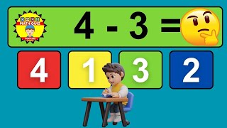 20 One Digit Subtraction Quiz  Math Quiz for Kids [upl. by Tobias]