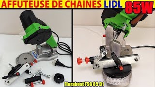 affuteuse de chaine LIDL PARKSIDE FLORABEST 85W chain sharpener cleaner kettenschärfgerät [upl. by Glasgo]