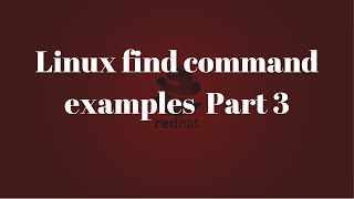 Linux find command examples part3 [upl. by Assirak]