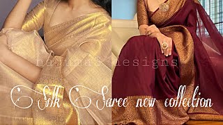 Latest Saree collection Semi silk saree Kanchi border silk Saree Kerala Saree designs [upl. by Ayal747]