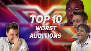 TOP 10 WORST AUDITIONS ON XFACTOR [upl. by Menard376]