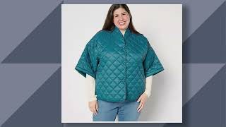 Joan Rivers Quilted 34Sleeve Button Back Detailed Jacket on QVC [upl. by Ycnuahc955]