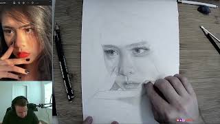 Beautiful Girl Realistic Portrait Drawing  Beginners timelapse [upl. by Rosenquist]