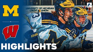 Michigan vs Wisconsin  NCAA College Hockey  Highlights  January 26 2024 [upl. by Ethelyn]