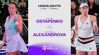 Jelena Ostapenko vs Ekaterina Alexandrova  2024 Linz Final  WTA Match Highlights [upl. by Oskar854]