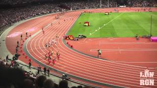 4x100m Relay Final London Olympics 2012 Usain Bolt Yohan Blake  New WR 3684s HD [upl. by Marsiella]