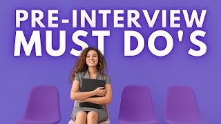 5 Things You MUST Do Before An Interview [upl. by Ettellocin715]