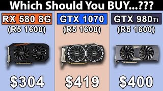 RX 580 vs GTX 1070 vs GTX 980 Ti  R5 1600  Which Should You Buy for 1440p Gaming [upl. by Ynnod]