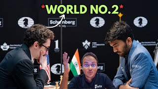 When Gukesh took on world no2 Fabiano Caruana  FIDE Candidates 2024 [upl. by Atteloiv]