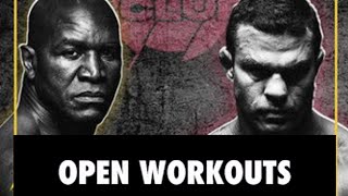 Archive of Triller Fight Club  Legends II Holyfield vs Belfort open workouts [upl. by Nuahc896]