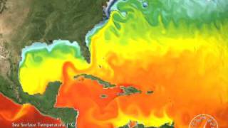 Worldwide Sea Surface Temperature Simulation 2008 3D converted [upl. by Snoddy]