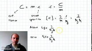 Calore specifico di alcuni materiali [upl. by Rakso]