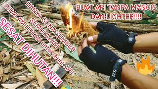 Ikhtiar hidup  cara menghidupkan api tanpa menggunakan LIGHTER Guna sumber alam semulajadi sahaja [upl. by Munafo943]