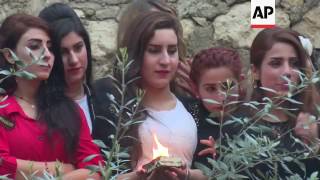 Iraqi Yazidis celebrate religions new year [upl. by Nivre]