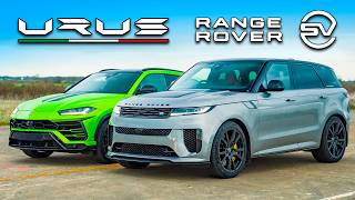 New Range Rover SV v Lambo DRAG RACE [upl. by Rodman]