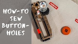 HOW TO SEW BUTTON HOLES USING BERNINA AUTOMATIC BUTTONHOLE FOOT 3A [upl. by Bakki745]