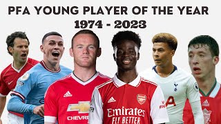 PFA Young Players Player of the Year Award Winners 1973  2023 [upl. by Adia]