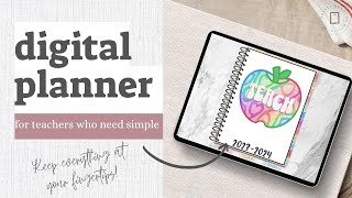 Digital Teacher Planner Best Planner for Teachers Ipad planner Goodnotes Planner Back To School [upl. by Rehctelf693]