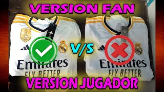 ✅CAMISETAS VERSIÓN FAN VS JUGADOR REAL MADRID 2024 [upl. by Quintus]